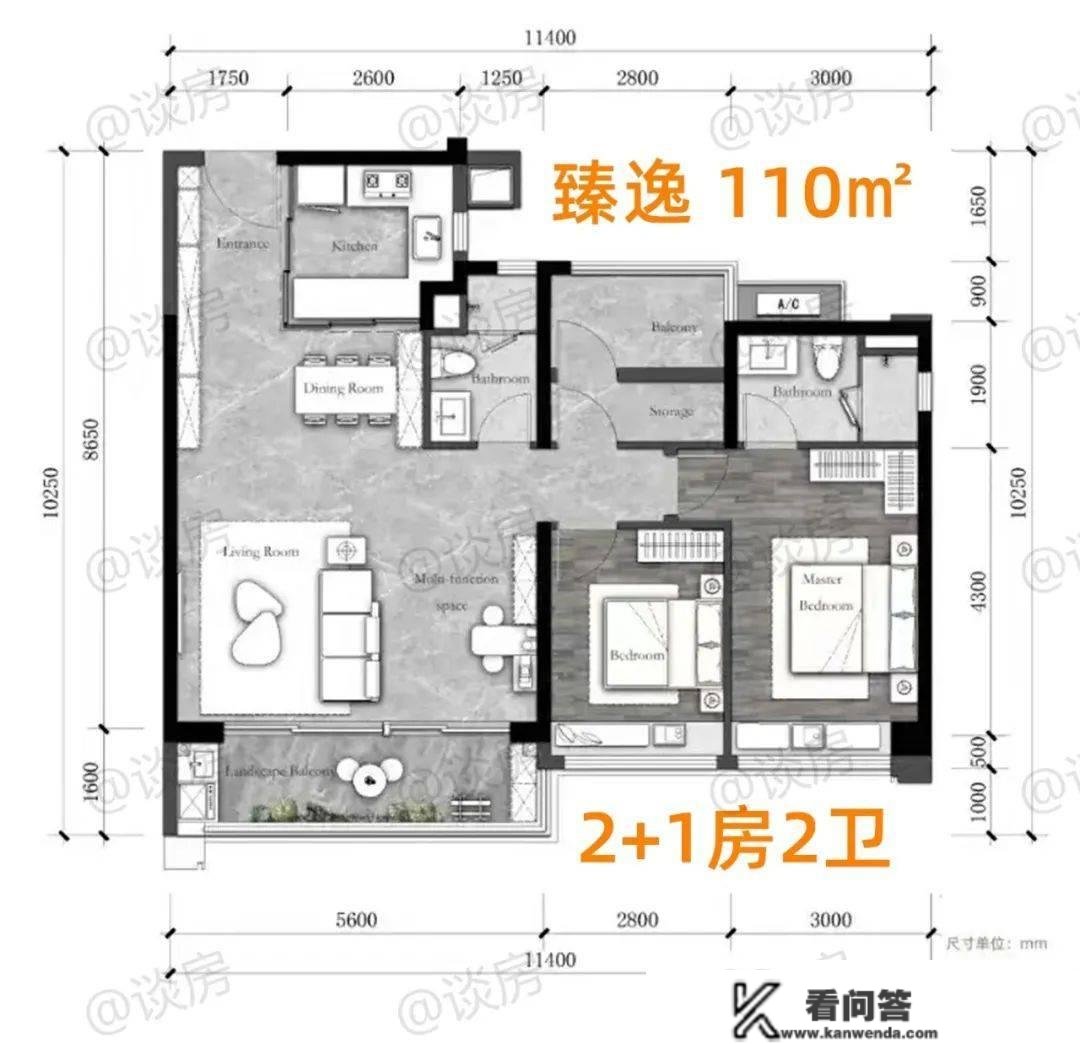 3月18开板房4月入市，万汇六合·臻园户型图曝光