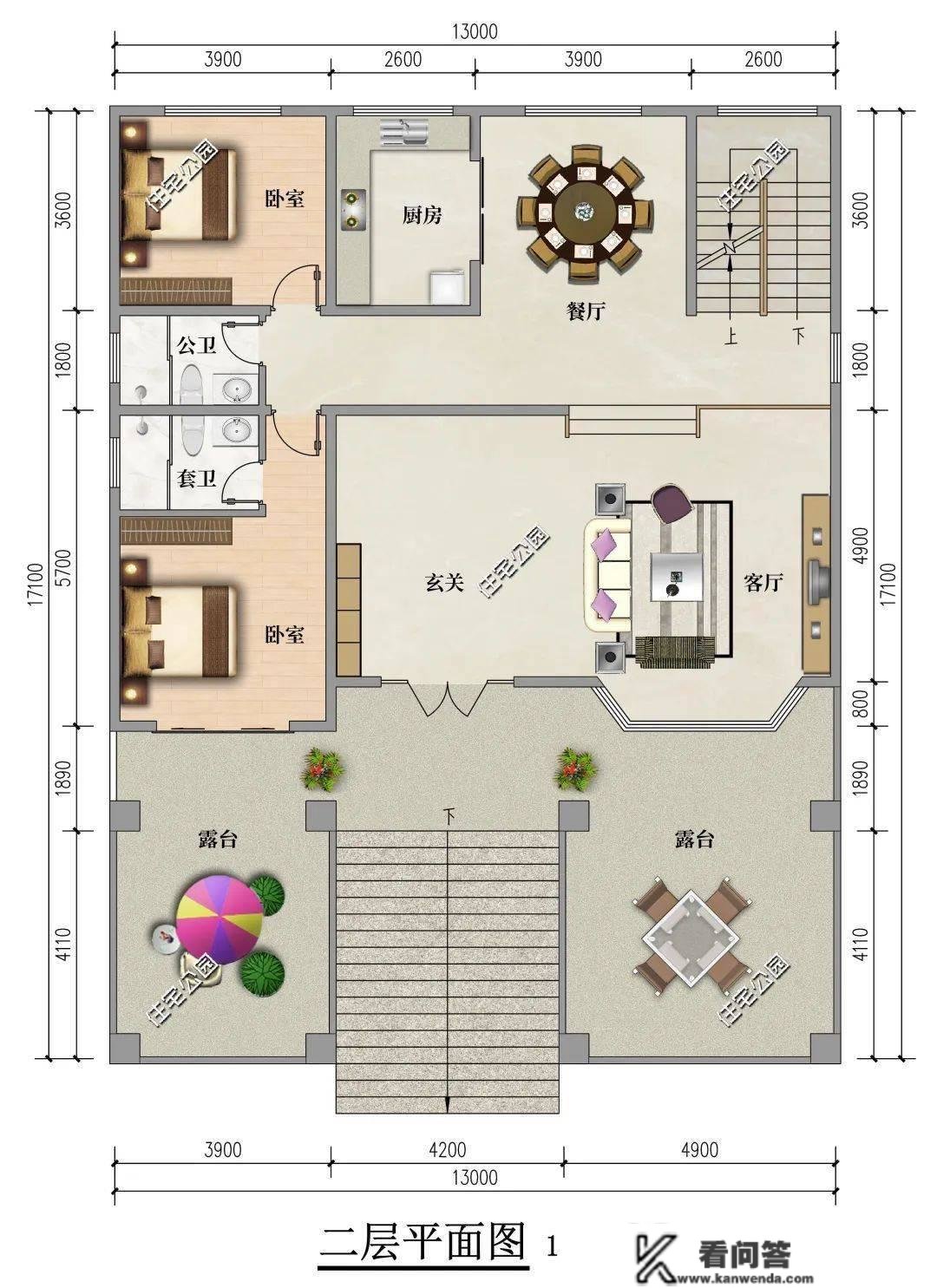 江苏李先生定造设想13×20米简欧美宅，坐南朝北带架空层（2217）