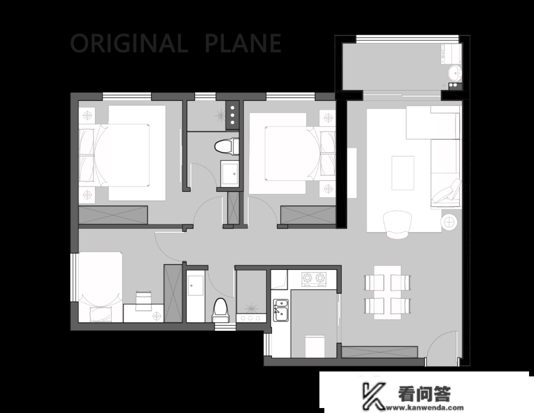 室第设想｜突破厅室概念 客厅变书房 三室两厅革新隐秘一居室