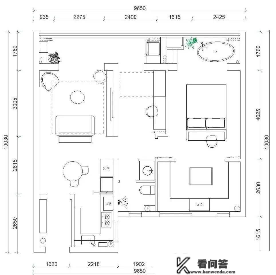 70㎡率性一居室，四道洄游动线串联“沉浸式”两人世界！