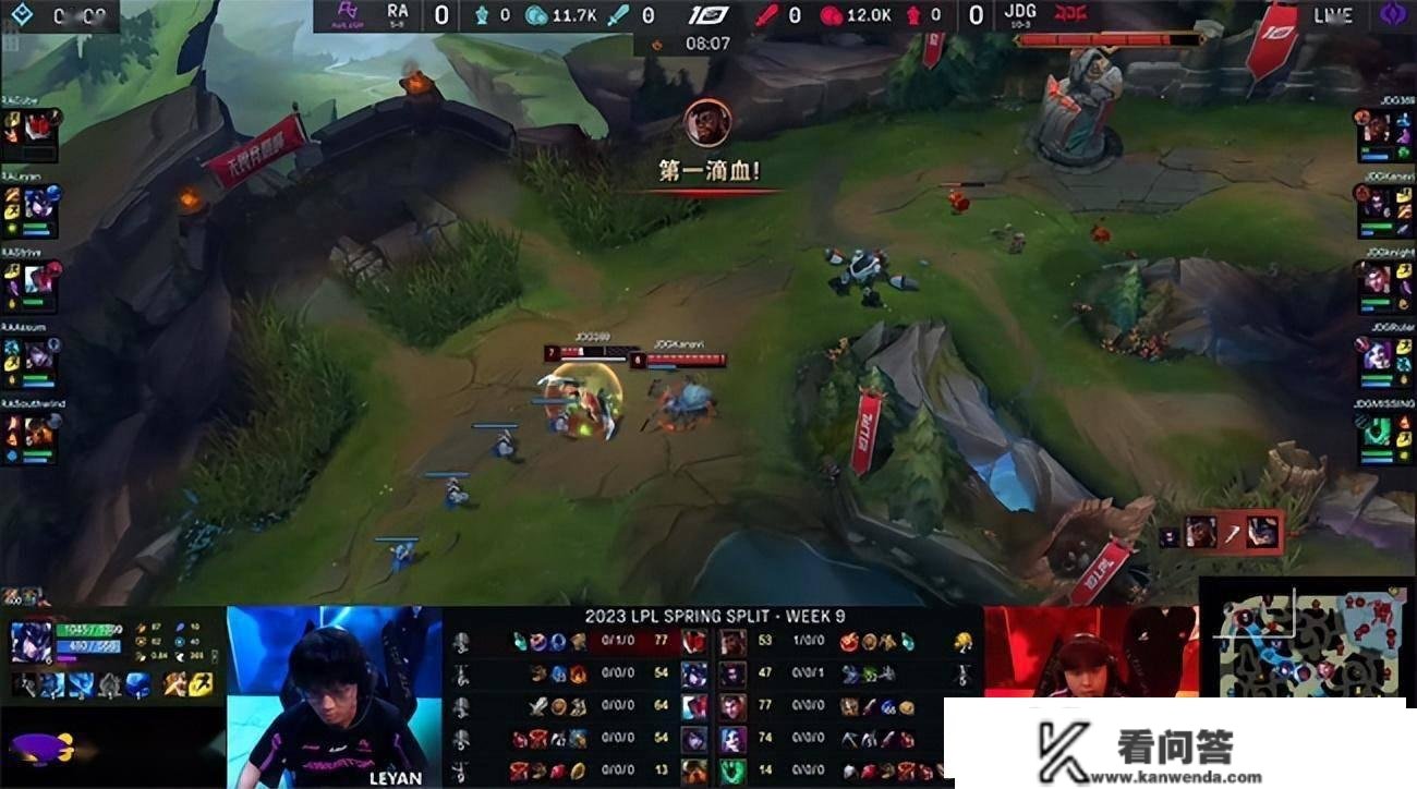 LOL-LPL：Kanavi蜘蛛节拍完美带飞三路，JDG有惊无险2-0击败RA