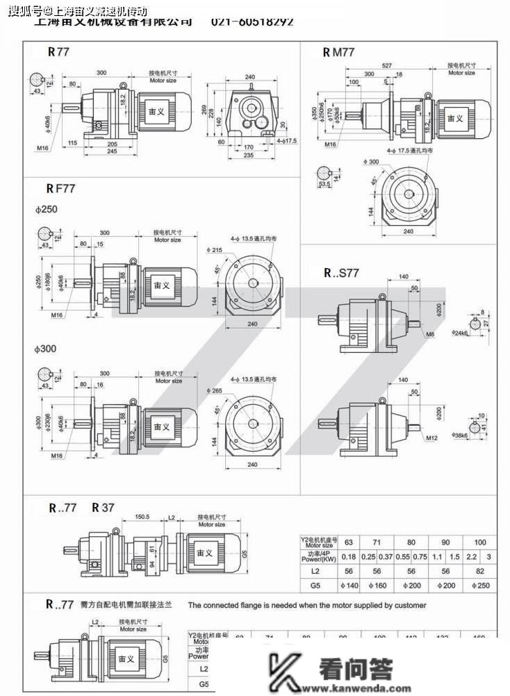 KF97DM160M4 KF97DRE200L4减速机KF97DRS132S4BE11许用扭矩不同是