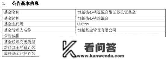 恒越基金高楠离任5只基金 4只混基去年跌23%至30%