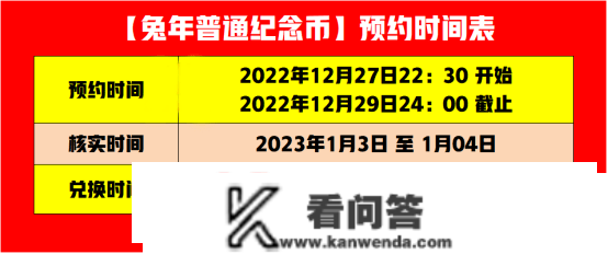 2023兔年纪念币预约、兑换时间定了！