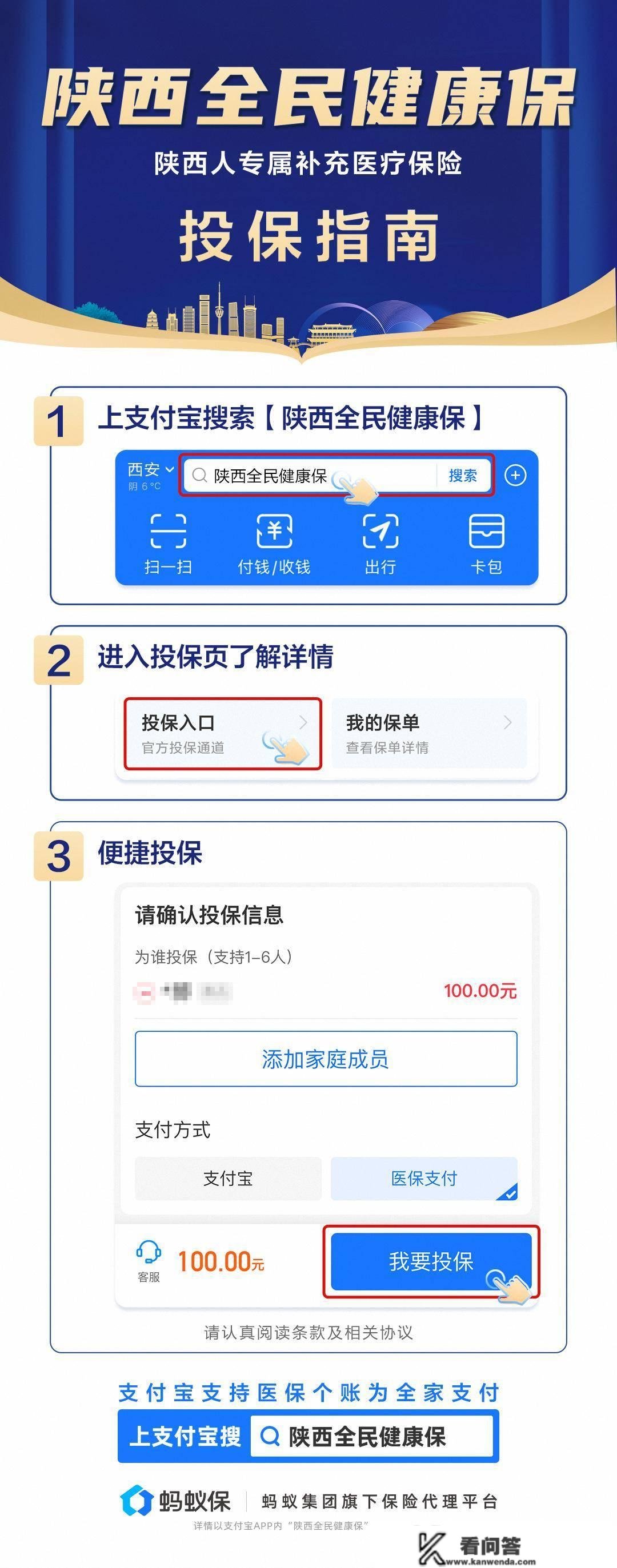 陕西人专属的“全民安康保”官方详解来了！投保宽松低门槛，上付出宝就能投