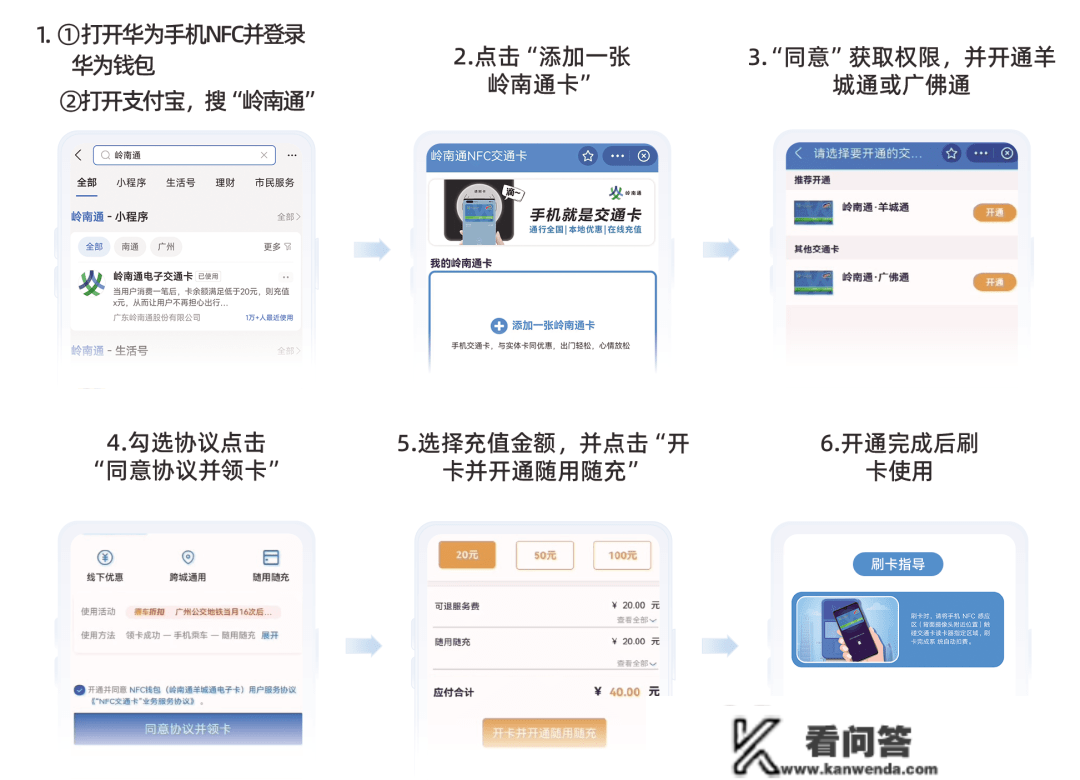 随用随充的NFC岭南通交通卡来咯，0元开卡！