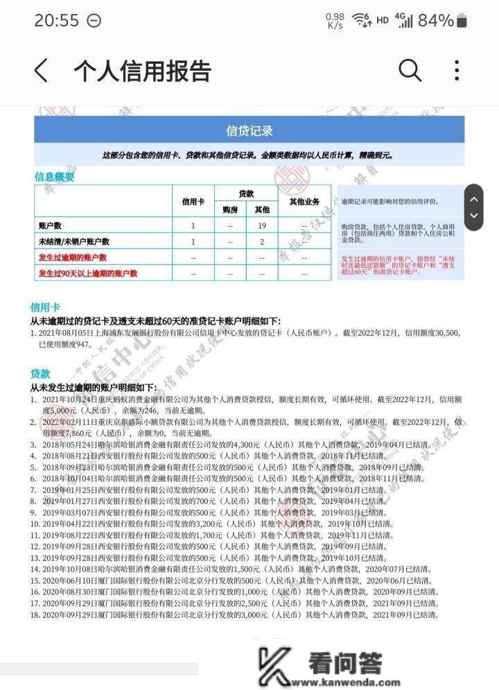 2月份去做车贷，征信能过吗？