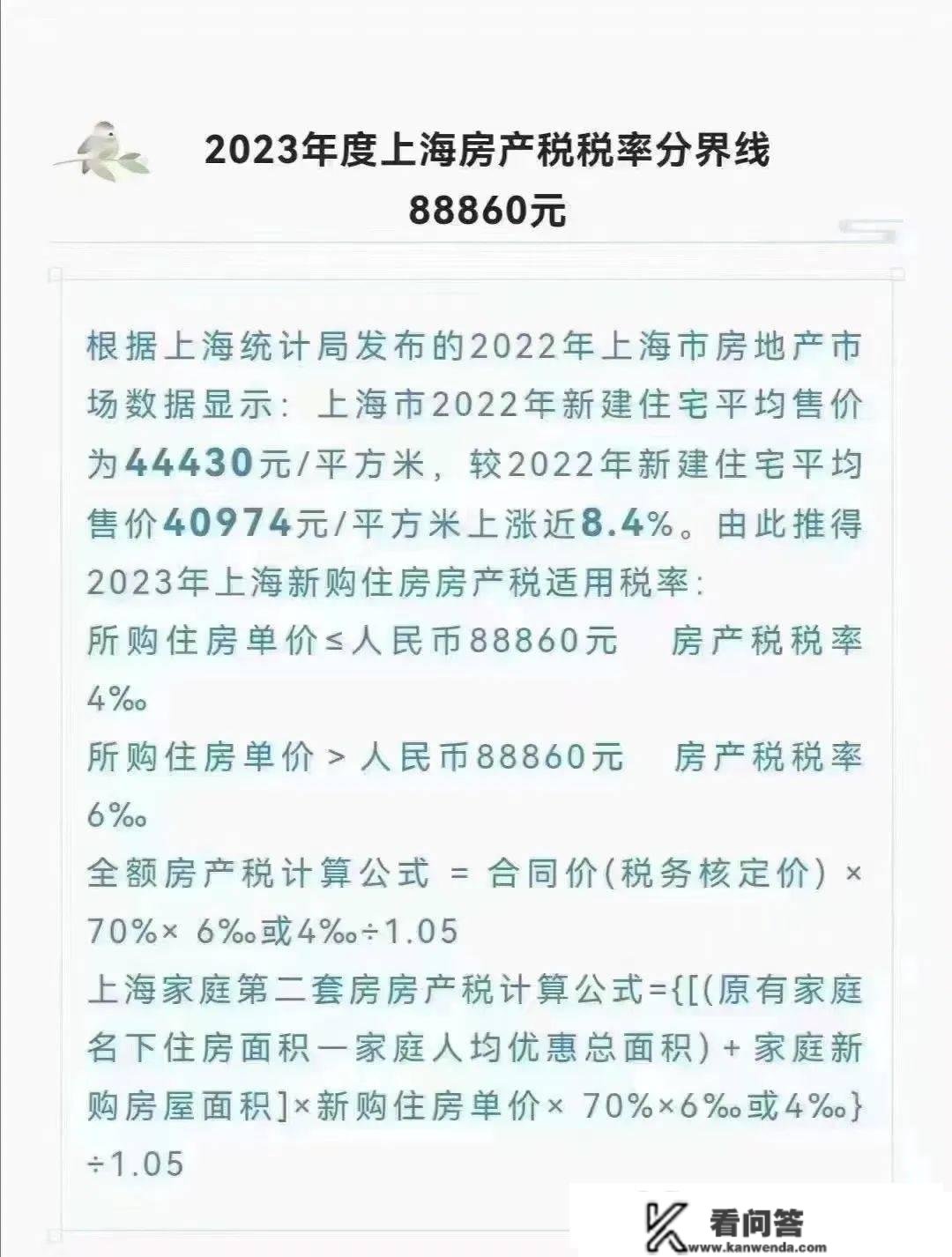 重磅！2023年2月上海房产税最新政策