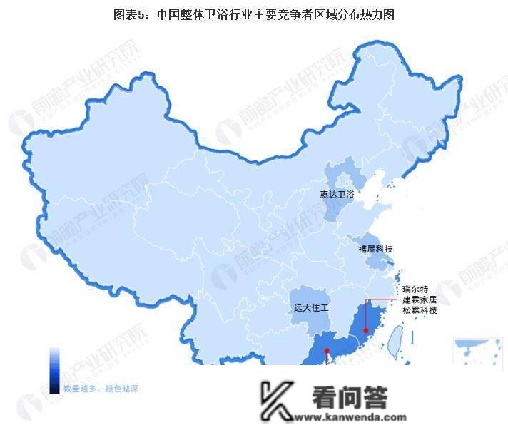 2023年中国整体卫浴行业合作格局及市场份额阐发 箭牌家居和东鹏控股市场份额