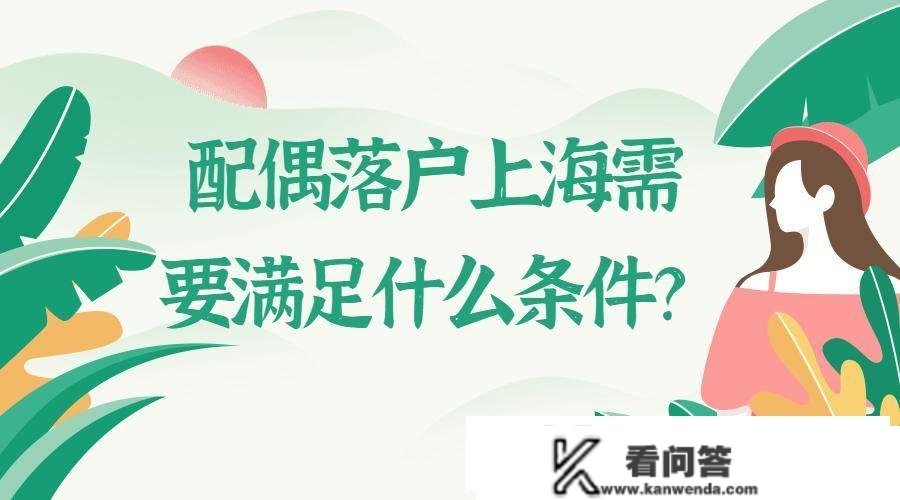 2023年落户上海政策：配头落户上海需要满足什么前提？