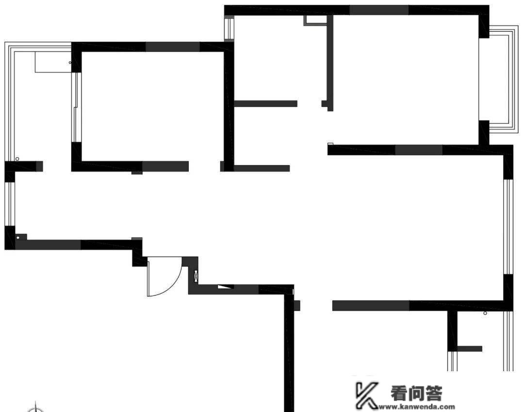 114平现代简约三室一卫改两卫