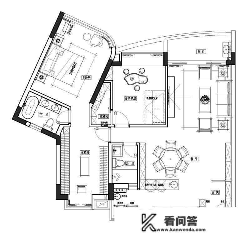 110㎡的户型若何拆出大平层效果？