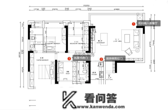 成都二娃宝妈拆修大平层：中西厨+大收纳