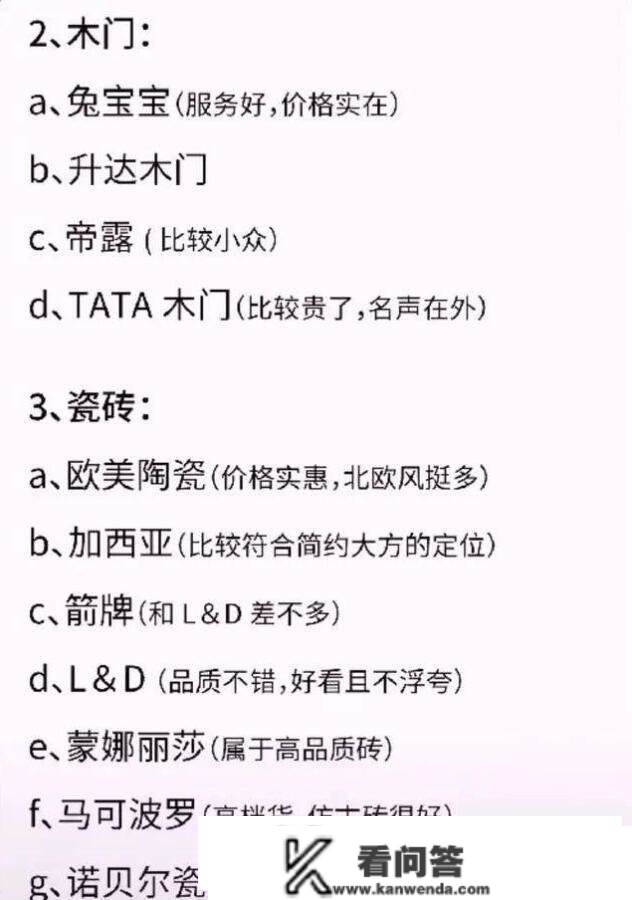 交房以后怎么做拆修？那一份全屋详细拆修主辅质料清单，附品牌！