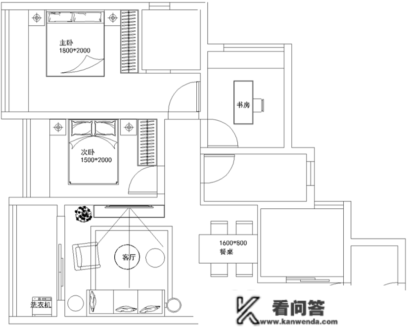 她550w拿下网红盘92㎡三房，仅花3.8w拆呈现代风