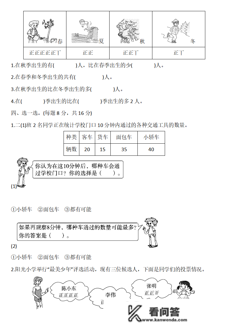 二年级数学下册：第一单位检测卷5套+谜底，典范、全面，可下载！