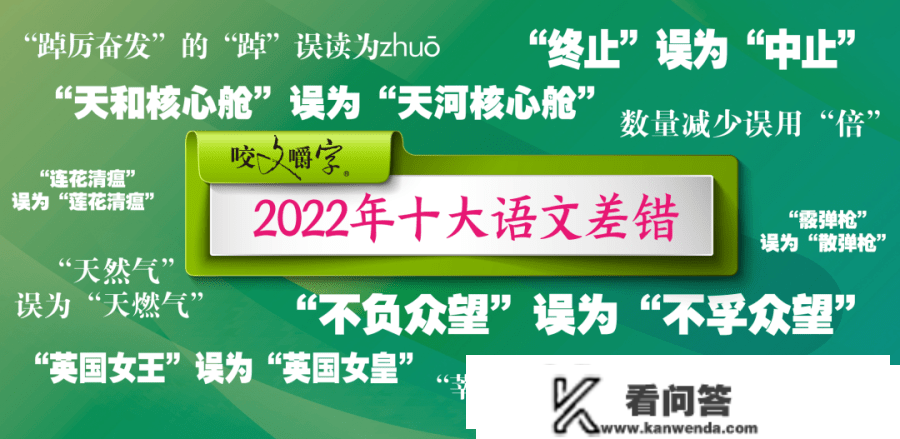 2022十大语文差错发布：“踔”“莘”你读对了吗