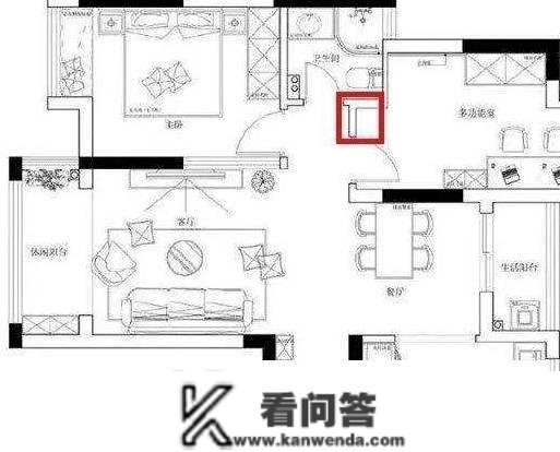 家居生活：赶上户型大门正对WC，据说那5种体例能够处理，太好了