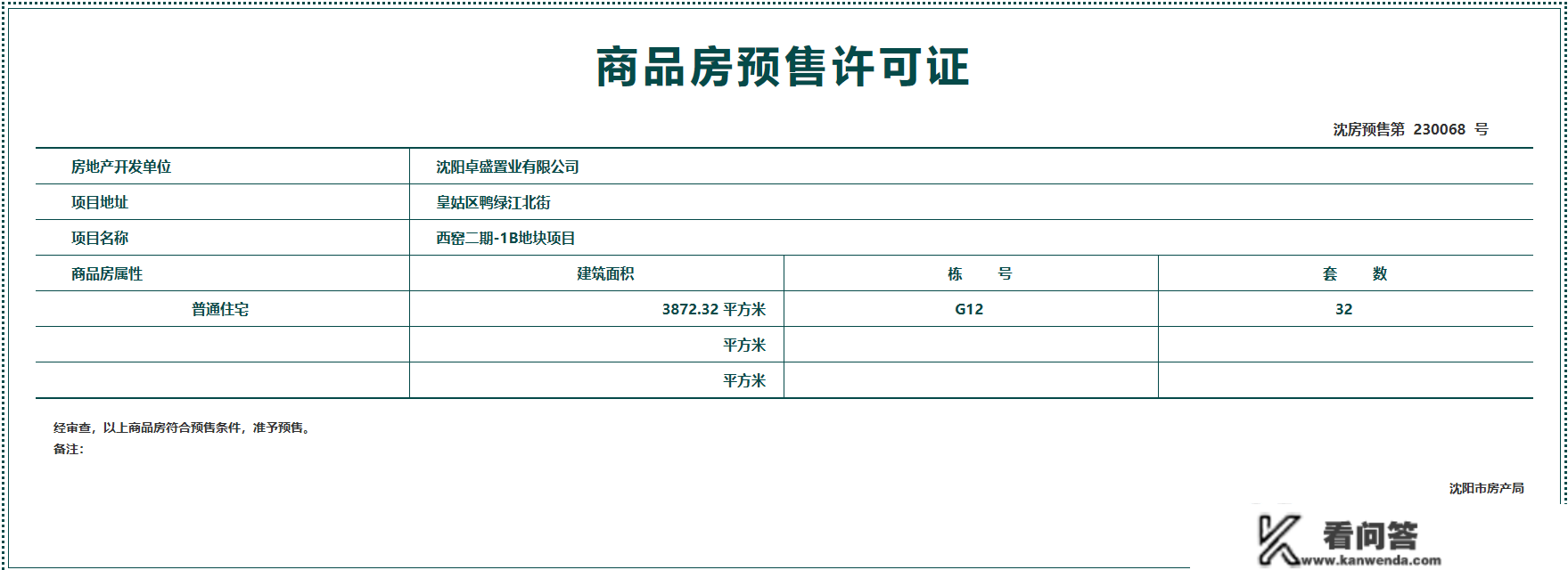 拿证速递|旭辉·首府铂辰时代32套房源获预售答应