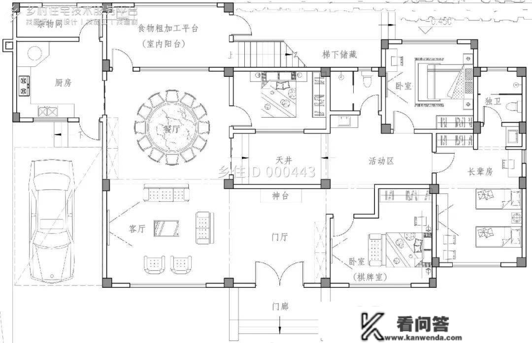 乡住平台精选8套带车库自建房别墅设想图纸，若是有车库需求就请来看一看吧