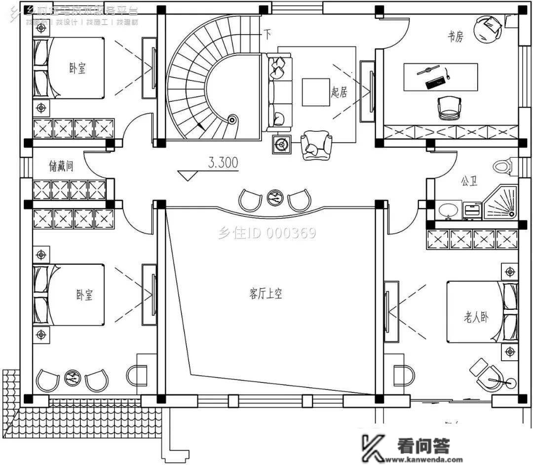 乡住平台精选8套带车库自建房别墅设想图纸，若是有车库需求就请来看一看吧