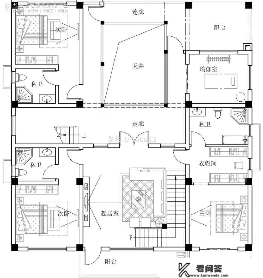 乡住平台精选8套带车库自建房别墅设想图纸，若是有车库需求就请来看一看吧