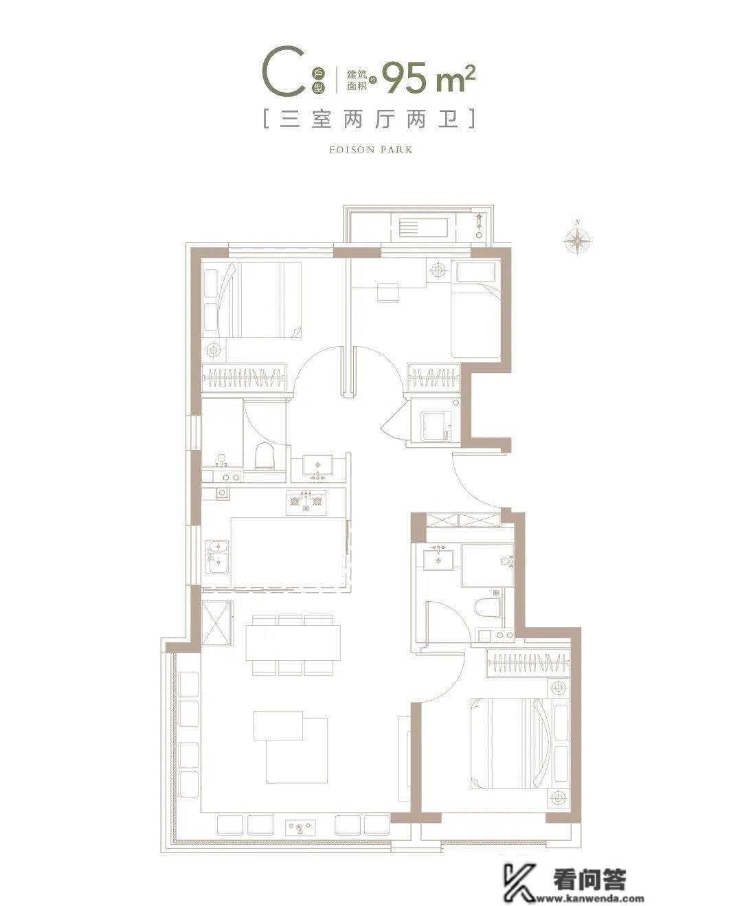 450万起！亦庄台湖「丰禾嘉会」户型图公布，小窝返现2-4万