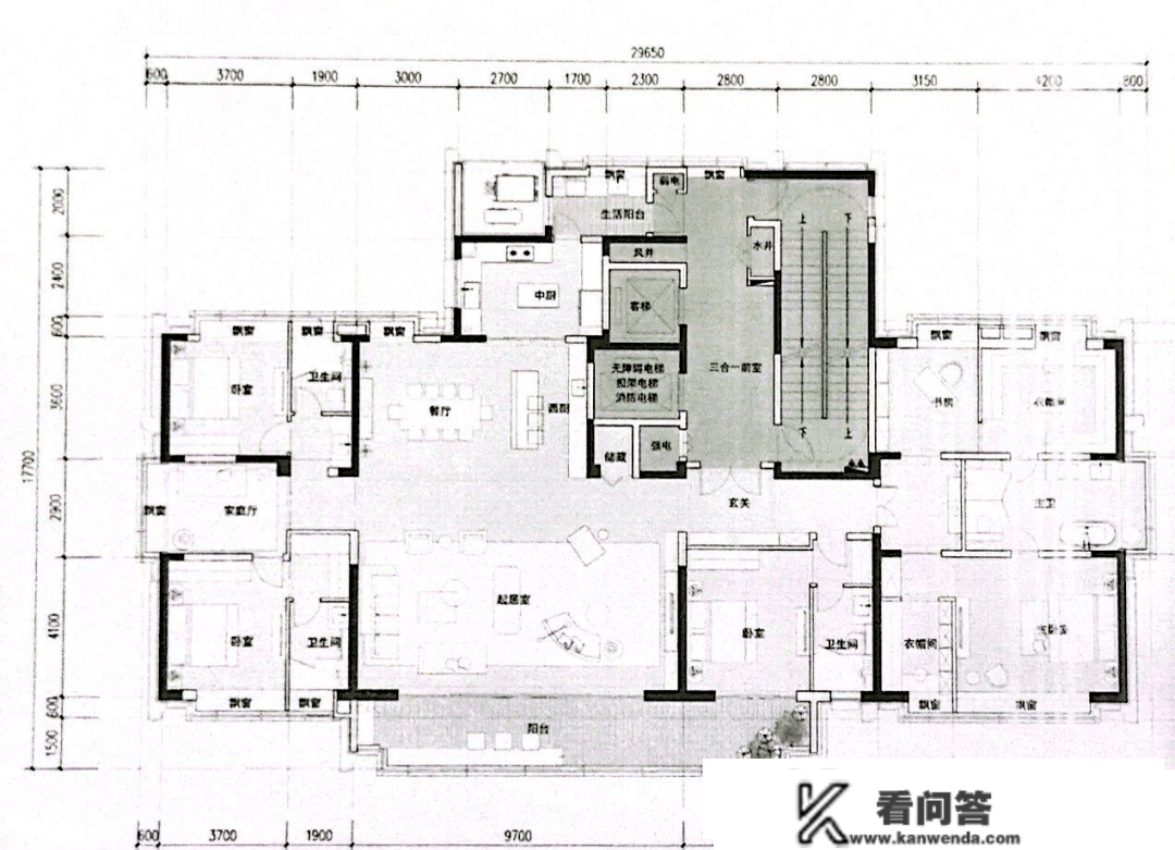 南京第二座金茂府面积段流出！12个飘窗，河西中顶豪385㎡户型图曝光