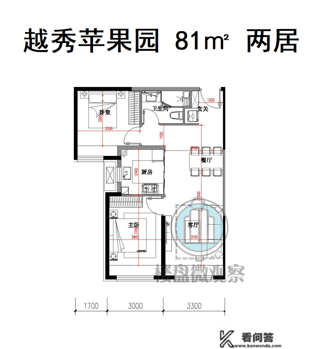 越秀 苹果园新盘 户型图劈面而来！