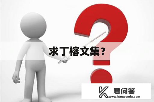 求丁榕文集？