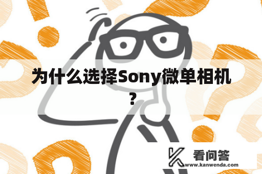 为什么选择Sony微单相机？