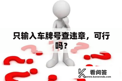 只输入车牌号查违章，可行吗？