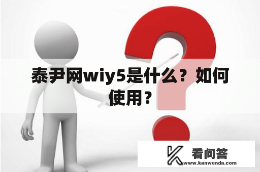 泰尹网wiy5是什么？如何使用？