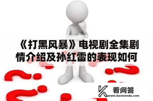 《打黑风暴》电视剧全集剧情介绍及孙红雷的表现如何？