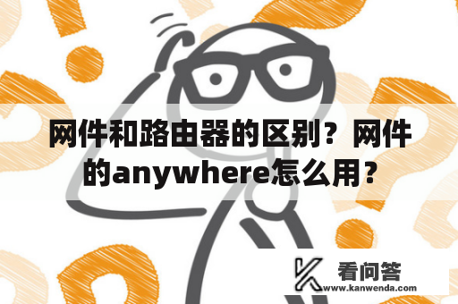 网件和路由器的区别？网件的anywhere怎么用？