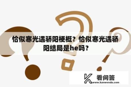 恰似寒光遇骄阳梗概？恰似寒光遇骄阳结局是he吗？