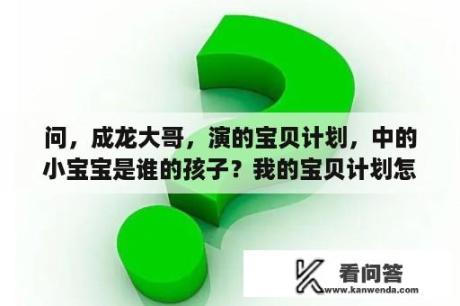 问，成龙大哥，演的宝贝计划，中的小宝宝是谁的孩子？我的宝贝计划怎么用？