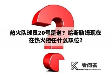 热火队球员20号是谁？哈斯勒姆现在在热火担任什么职位？