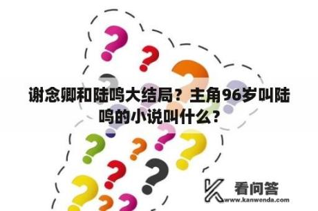 谢念卿和陆鸣大结局？主角96岁叫陆鸣的小说叫什么？