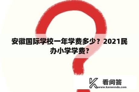 安徽国际学校一年学费多少？2021民办小学学费？