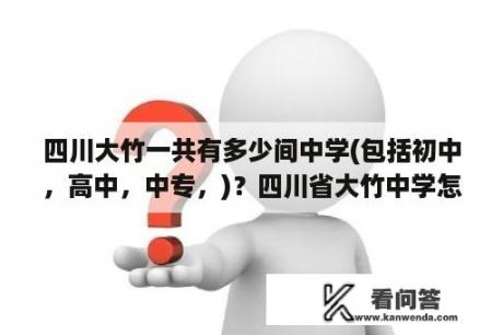 四川大竹一共有多少间中学(包括初中，高中，中专，)？四川省大竹中学怎么样？