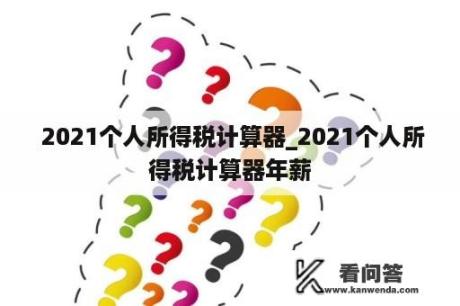  2021个人所得税计算器_2021个人所得税计算器年薪