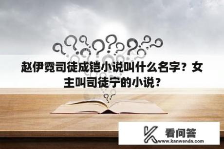 赵伊霓司徒成铠小说叫什么名字？女主叫司徒宁的小说？