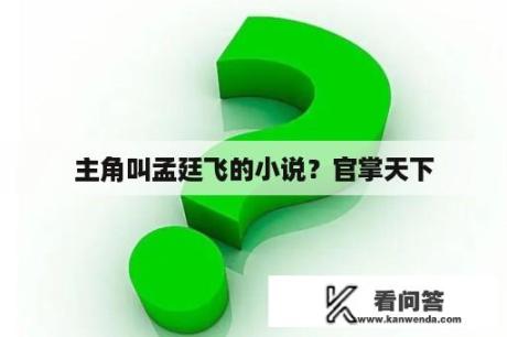 主角叫孟廷飞的小说？官掌天下