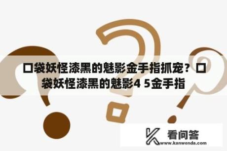 口袋妖怪漆黑的魅影金手指抓宠？口袋妖怪漆黑的魅影4 5金手指