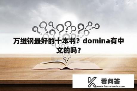 万维钢最好的十本书？domina有中文的吗？