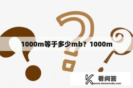 1000m等于多少mb？1000m