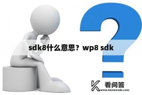 sdk8什么意思？wp8 sdk