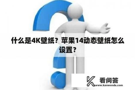 什么是4K壁纸？苹果14动态壁纸怎么设置？