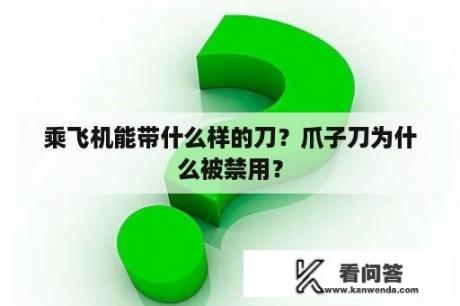 乘飞机能带什么样的刀？爪子刀为什么被禁用？